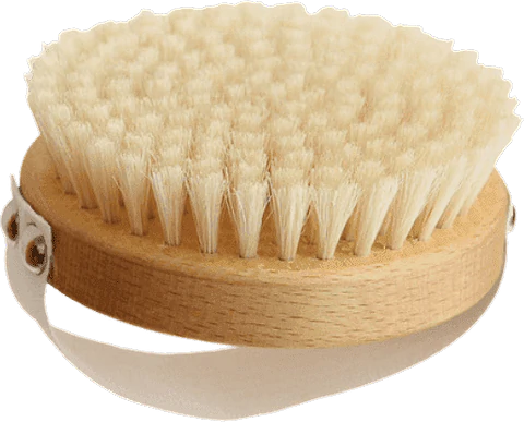 Ronde droge massageborstel